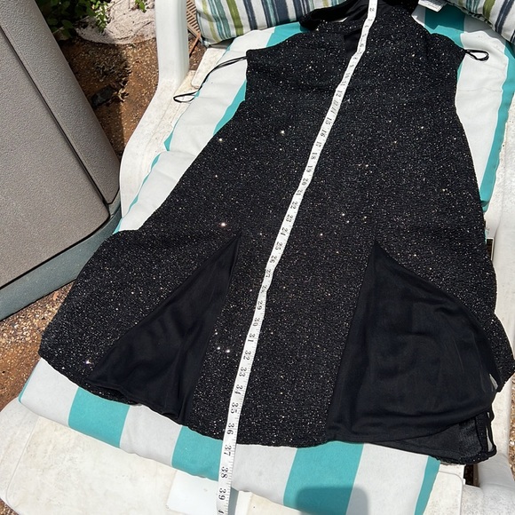 Nightway Collection Glitter Halter Cocktail Holiday Midi Dress EUC Size 6P - Picture 10 of 11